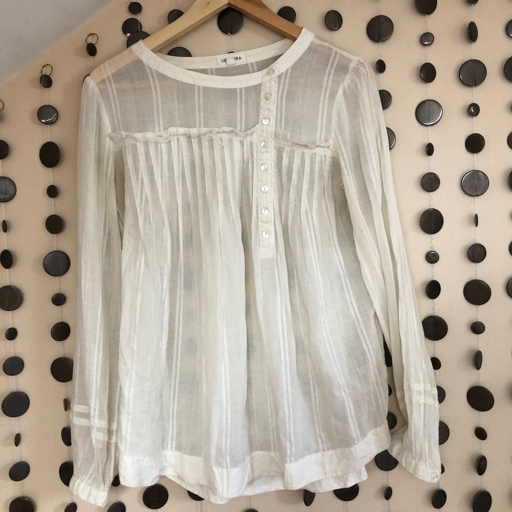 Vintage flowy blouse sheer boho